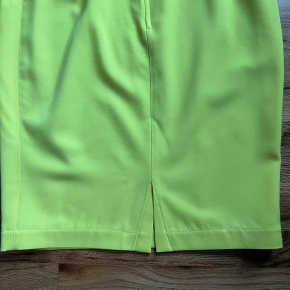 VTG. Thierry Mugler yellow wool pencil skirt The 24 collection women's S France - Picture 5 of 9